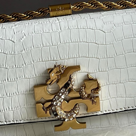 154786 - Tory Burch Eleanor Embossed Rectangular Bag - Picture 4 of 13